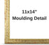 Icona Bay 11x14 Gold Picture Frame, Baroque Style Photo Frame 11 x 14, Wall Mount or Table Top, Regency Collection