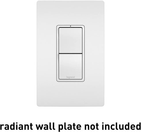 Legrand radiant 15 Amp Combination Switches, Rocker Wall Light Switch, White, 2 3-Way Switches, RCD33WCC6