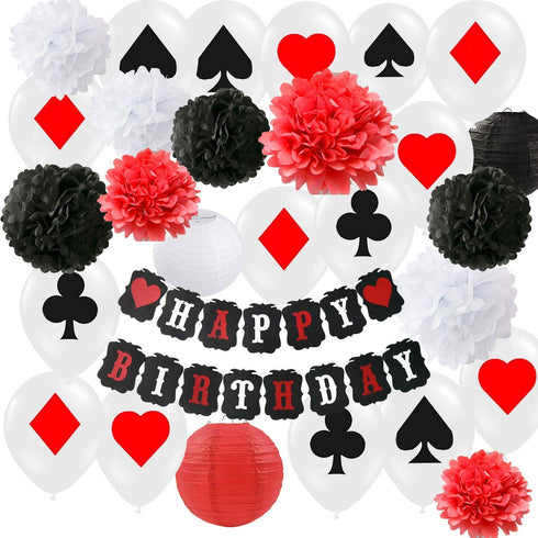 Poker Birthday Party Decorations/Poker Theme Party Supplies Casino Party Decoration Supplies Casino Theme Party,Las Vegas Themed Parties,Casino Night,Casino Birthday D©co/Women 40th/50th Birthday