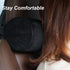 Car Neck Pillow for Pain Relif 11.4''x4.3'',Car Headrest Cervical Bolster Pillows,Round Roll Adjustable Strap Neck Support Chair Pillow(Black)