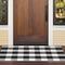 Breezsisan Black and White Layering Doormat Rug 2x4.3 ft. Cotton Woven Buffalo Plaid Outdoor Indoor Runner Rug, Hand-Woven Washable Carpet for Front Porch, Kitchen, Farmhouse, Entryway