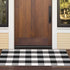 Breezsisan Black and White Layering Doormat Rug 2x4.3 ft. Cotton Woven Buffalo Plaid Outdoor Indoor Runner Rug, Hand-Woven Washable Carpet for Front Porch, Kitchen, Farmhouse, Entryway