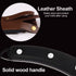 CACHIL Butcher Boning Knife Hand Forged Full Tang Kitchen Chef Meat Cleaver Knives with Sheath for Meat Cutting, BBQ, Camping, Outdoor (Black)
