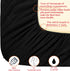NTBAY Microfiber Queen Fitted Sheet, Wrinkle, Fade, Stain Resistant Deep Pocket Bed Sheet, Black