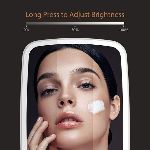 Makeup Mirror Touch Screen Vanity Mirror with LED Brightness Adjustable Portable USB Rechargeable