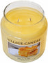 Village Candle Maple Butter Large Glass Apothecary Jar Scented Candle, 21.25 oz, Yellow