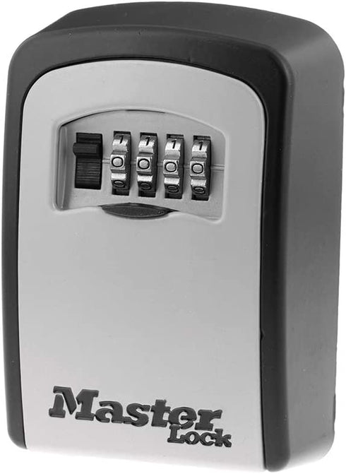 Master Lock 5401D Set Your Own Combination Wall Mount Lock Box, 5 Key Capacity, Black