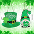 Gigoitly St Patrick Day Sign Saint Patrick Day Hat Wreath Gnomes Door Wreaths Wooden for St Patrick Decorations