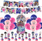 32 Pcs Gacha Life Theme Birthday Party Decorations,Party Supply Set for Kids with 1 Happy Birthday Banner Garland , 13 Cupcake Toppers,18 Balloons for Party Decorations