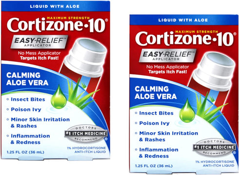Cortizone 10 Hydrocortisone Anti-Itch Liquid 1.25 fl oz (Pack of 2)