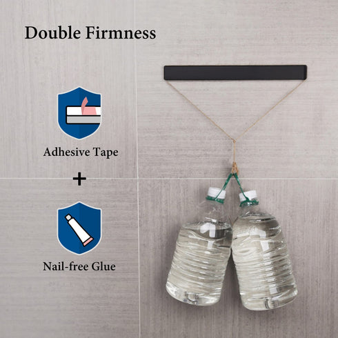 Stainless Steel Magnetic Knife Strip Holder for Wall with 3 Hooks 16 Inch, 25% Stronger Magnet, Adhesive Magnetic Knife bar Rack No Drilling - by KITCHENDAO