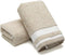 YiLUOMO Super Soft Hand Towels Set of 2, 100% Cotton Highly Absorbent Bath Hand Towel for Bathroom 13 X 29 Inch(Beige)