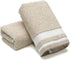 YiLUOMO Super Soft Hand Towels Set of 2, 100% Cotton Highly Absorbent Bath Hand Towel for Bathroom 13 X 29 Inch(Beige)