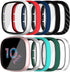 KPYJA 10-Pack Tempered Glass Screen Protector with Hard PC Case Compatible with Fitbit Versa 3/Sense, All-Around Protective Screen Full Cover Bumper Compatible for Fitbit Sense/Versa 3 Smart Watch