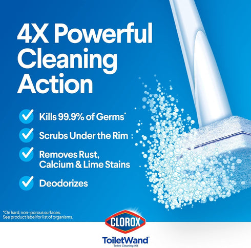 Clorox ToiletWand Disinfecting Refills, Disposable Wand Heads, blue Original, 30 Count