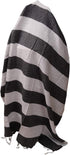 Refined Swagger Turkish Bath Towel Peshtemal Fouta 39" X 71" - 100% Cotton - for Beach Picnic Sarong (Black White)