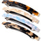 FSMILING 4"long Skinny Hair Barrettes Large Automatic Hair Clip Tortoise Shell Hair Accessories For Women Girls Thick Hair,4 Color Available (4 Packs)