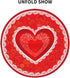 Valentines Day Tablecloth Round 60 inch Wrinkle Free Red Romantic Love Heart Tablecloth Suitable for Kitchen Decorantion / Indoor and Outdoor Dining Table / Party / Picnic