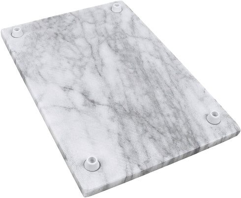 Greenco GRC0555 Pastry and Cutting Board, 8 x 12, White Marble