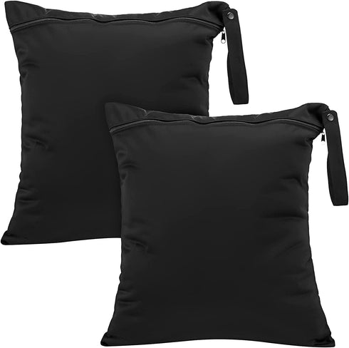 2 Pieces Large Travel Laundry Bag Washable Waterproof Wet Dry Bag Large Dirty Clothes Bag Bathing Suit Workout Bag for Gym Clothes Laundry Wet Clothes Swimming Yoga and Washing (Black Style)