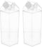 HEMOTON 2Pcs Clear Water Bottle Milk Carton Shaped Water Bottle Reusable Plastic Juice Bottle Beverage Milk Cup for Outdoor Climbing Travel Or Camping 500ml