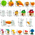 Happy Birthday Cake Toppers Cute Rabbit Figure Characters Toy Cupcake Toppers for Kids Cake Topper Decorations Playset Toy