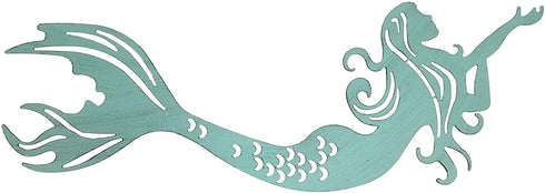 Xanter Large Blue Reversible Mermaid Metal Wall Decor (27 1/4 x 9 1/4 x 1/16 inches)