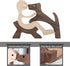 Handmade Wood Decor Sculptures, Sitting Man and Dog Statue, Carved Creative Home Office Gift Decoration Natural ECO Friendly