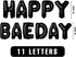 Happy BAEDAY Black Balloon Kit | Valentines Day Balloons | Anniversary Decorations | Best Black Balloons For Him | 16" XO Letter Balloons | Foil & Confetti Balloons | Black Heard Balloons