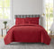 Clara Clark Quilts, All Season Bedspread Coverlet Quilt Set - Pinsonic Weave Lightweight Quilted Comforter Bedding Set, Quilts Twin Size, Grid - Burgundy
