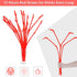 Flexible Drinking Straws Extra Long Plastic Straws for Camping Limited Mobility Situations Dishwasher, Red (12 Pieces,28 Inches)