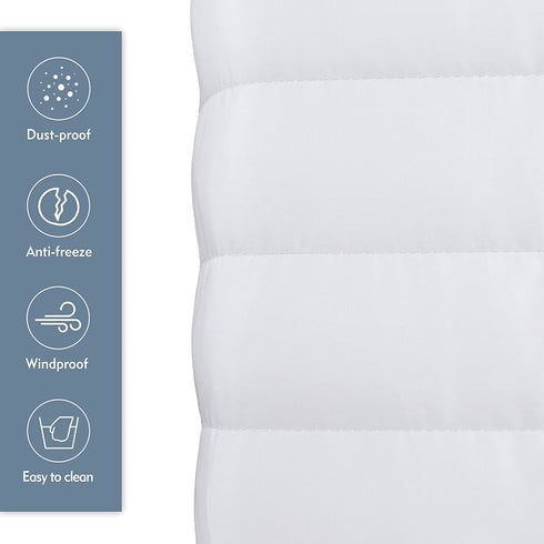 FILORA Indoor Air Conditioner Cover Window AC Units Covers for Inside 17 x 13 x 3 inches(L x H x D) White