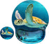 Ergonomic Mouse Pad with Wrist Support Gel, Computer Gaming Mousepad Cute Turtle Wrist Rest Mouse Pads for Laptop Office Work Women Men Kids (with A Free Cup Pad)