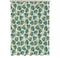 Ufaitheart 42 x 65 Inch Short Shower Curtain Fabric Bathroom Shower Curtain Sets Tropical Leaf Design, Green and OrangeRed