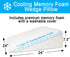 Bed Buddy Memory Foam Wedge Pillow with Memory Foam Pillow Cover Cooling Triangle Pillow Wedge for Back Support Comfortable Sleeping Reading and Post Surgery Recovery 7.5", White