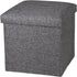 NISUNS OT01 Linen Folding Storage Ottoman Cube Footrest Seat, 12 X 12 X 12 Inches (Linen Gray)
