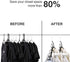 HOUSE DAY White Magic Hangers Space Saving Clothes Hangers Organizer Smart Closet Space Saver Pack of 16 with Sturdy Plastic for Heavy Clothes