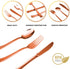 Rose Gold Plastic Silverware Party Utensils Set Heavy Duty Plastic Disposable Cutlery (30 Spoons, 30 Forks & 30 Knives) Ideal for Rose Gold-Themed Elegant Parties, Birthdays & Luxury Weddings