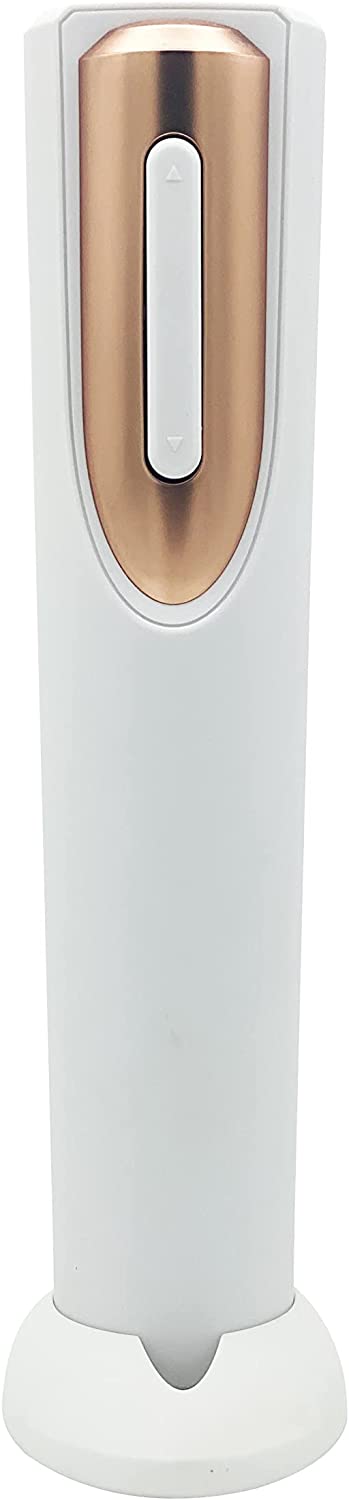 Vin Fresco Portable Electric Wine Opener - Battery Powered Wine Bottle Opener With Foil Cutter - Automatic, Cordless - Easily Removes Corks - BATTERIES INCLUDED (White and Rose Gold)