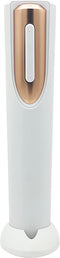 Vin Fresco Portable Electric Wine Opener - Battery Powered Wine Bottle Opener With Foil Cutter - Automatic, Cordless - Easily Removes Corks - BATTERIES INCLUDED (White and Rose Gold)