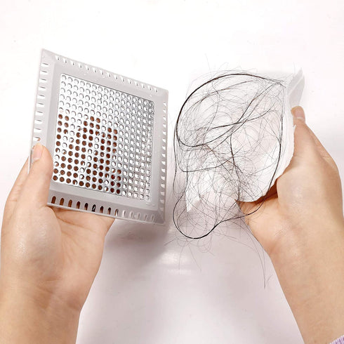 Aluvor Square Shower Drain Hair Catcher/Shower Drain Strainer/Flat Drain Cover for Bathroom Floor Drain/No Rust