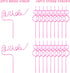 Bride Straw Bachelorette Party Supplies Diamond Straws 20PCS Plastic Drinking Smoothie Straws Bridal Shower Favors Supplies Hen Party Decorations Bride to Be Gift Pink