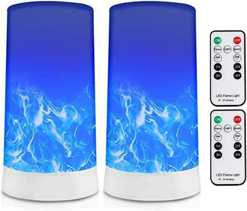 LED Flame Lights, Battery Operated Flame Lamps, Flickering Fake Fire Lamps with Remote Control and Timer, Waterproof Indoor/Outdoor Lantern Hanging Lamps Fireplace Romantic Light for Home Party Bar