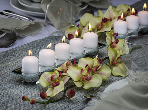 BOLSIUS 20 Count 1.6 x 2.4 Inch White 'Small' Pillar Candles - 7 Burn Hours - Premium European Quality - Unscented Dripless and Smokeless Wedding, Party, Restaurant, & Special Occasion Candle Set