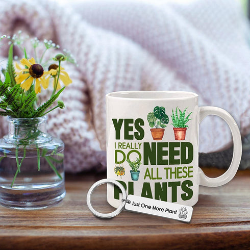 Dynular Plants Lover Gifts for Women Mom Funny Plant Gifts Plant Addict Coffee Mug for Crazy Plant Lady Plant Men Plant Themed Gift for Christmas Birthday All I Need is Plants Coffee Cup Spoon