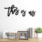 Zonon 3 Pieces This Is Us Sign, Wooden This Is Us Wall Decor, Rustic Wood Cutout Farmhouse Decor for Bedroom, Living Room, Wall, Home Decor (Black)
