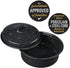 Granite Ware 3 lb. Capacity Covered Round Roaster, Speckled Black Enamel on Steel