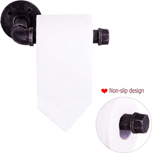 Sansnow Rustic Industrial Pipe Toilet Paper Holder, Heavy Duty DIY Style, Wall Mounted Kit, Modern Chic Electroplated Black Iron Finish, Iron