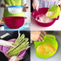 16-Pieces Plastic Mixing Bowls Set,WKTFOBM Nesting Plastic Mixing Bowl Set with Handles for Saving Space Storage,Colorful Serving Bowls and Measuring Cups Set for Kitchen Cooking & Baking