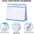 Desk Calendar 2022-2023 - Standing Flip Desktop Calendar, 18 Months from Jan 2022 to Jun 2023, Memoranda Lined Pages with Thick Paper, 10" x 8.3", Small Desk Calendar 2022 Standing Flip with Strong Twin-Wire Binding